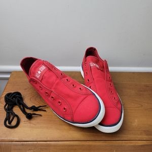 New. Women's Red/Navy All Star Chuckit Slipon 11